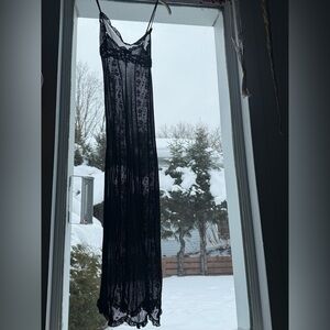 Betsey Johnson Midnight Black Lace Midi Dress